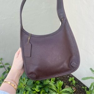 🐻 Vintage Coach Ergo Mini Zip Mahogany 9020 Leather Bag USA